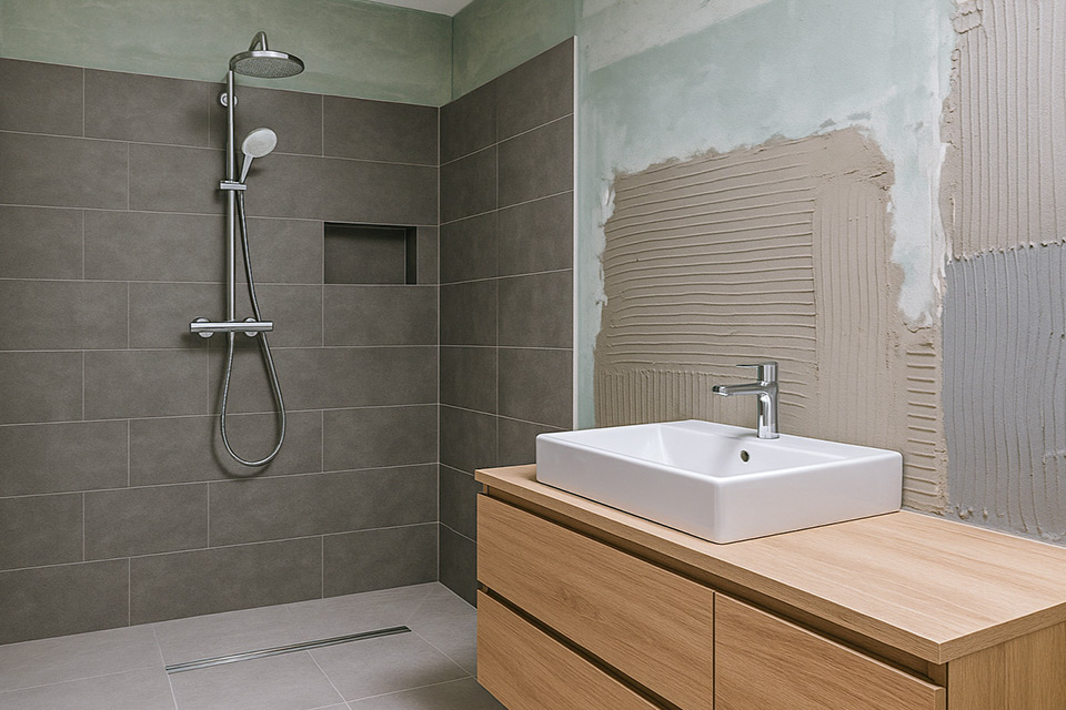 Badsanierung mit Fliesen – modernes Design und Funktionalität